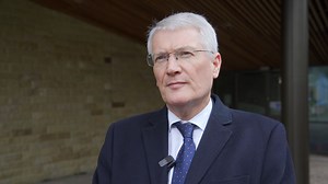 Andrew Jones MP talking after the Harrogate Area Committee, about the River Nidd/ water quality, the Station Gateway Project, and the formation of a new Harrogate Town Council | Harrogate Informer