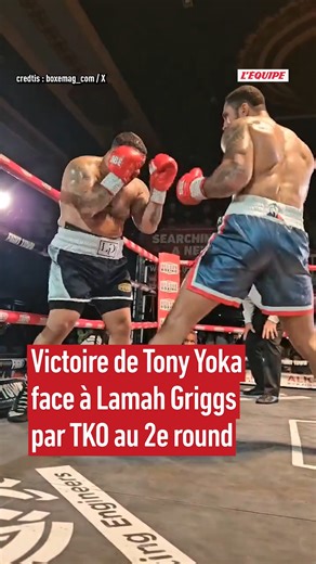 Tony Yoka bat l'Anglais Lamah Griggs par arrêt au deuxième round #boxing #boxe #tonyyoka #yoka | L'EQUIPE