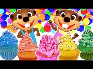 Learn Colors with Colorful Cupcakes | Teach How to Make Cupcakes for Kids | ABC Song & Colors Chant