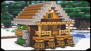 How to Build a WINTER CABIN Minecraft Map