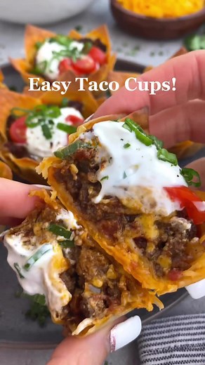 Easy Taco Cups Recipe | Perfect Game Day Appetizer