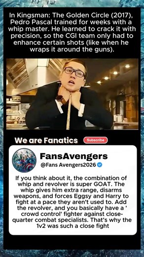 Pedro Pascal’s Insane Whip Skills in Kingsman! 🤠💥 #shorts