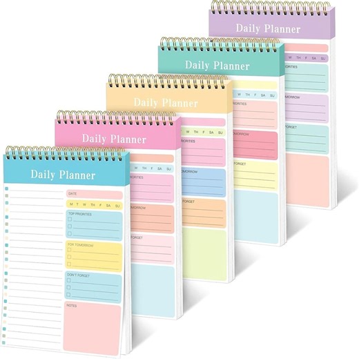 Daily Planner Notepad, 30-day Organizer Pad With Spiral Top, Random Color, 7.9"x5", Things to Do Planner, Gift Idea for Students Office Home - Etsy