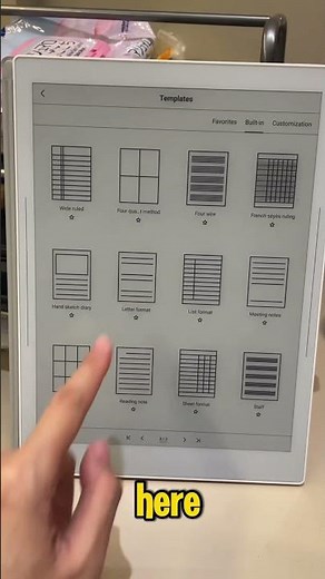 Supernote Manta Built-in note templates