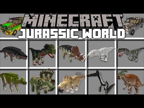 Minecraft JURASSIC WORLD PARK MOD / DON'T ENTER THE DINOSAUR WORLD !! Minecraft Mods