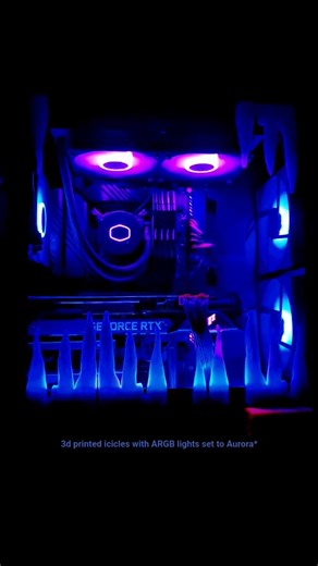 3D Printed PC Case Accessories (Icicles) #winter