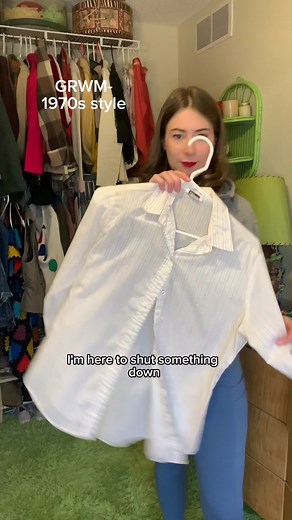 Styling Grandma’s 1970s blouse (but maybe differently than you’d think!) #vintage #vintagefashion #1970sfashion #1970sstyle #fashionhistory