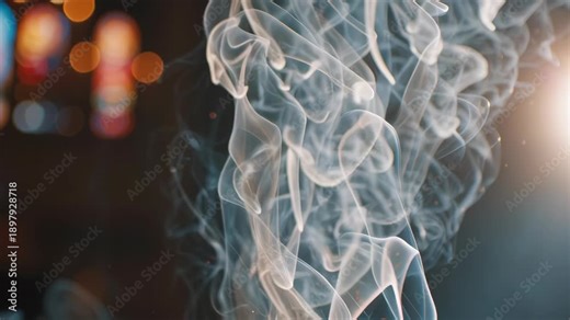 Abstract Smoke Patterns with Light Effects for Pentecost and Whitsunday Religious Celebrations and Spiritual Inspiration