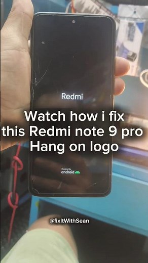 Redmi Note 9 Pro: Hang On Logo Fix 📱 ⚰️🔧#phonerepair #mobilerepair