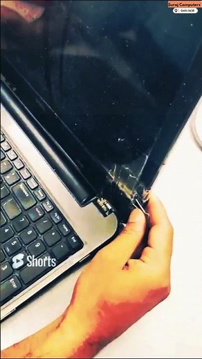 How can I fix a laptop hinge that makes a cracking sound when the laptop is opened/closed? #shorts