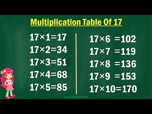Table of 17|Learn Multiplication Table of 17|17 Table/Maths Tables/Multiplication Tables/Maths Table
