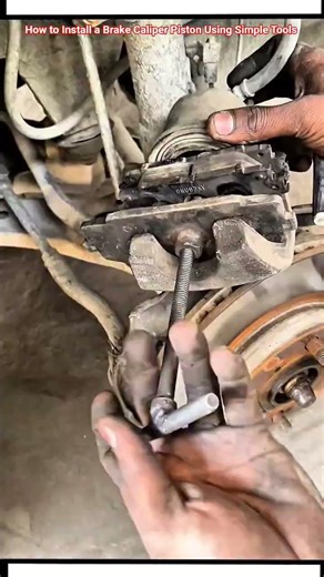 How to Install a Brake Caliper Piston Using Simple Tools #shorts #automobile #brakesystem