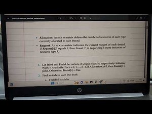 OS • Deadlock Detection Algorithm • Part 1 of 3 : The Algorithm