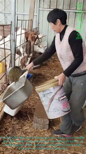 Goat Feeding: Serving Branch-Processed Pellet Feed