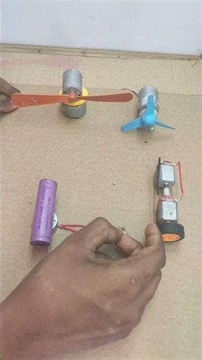double DC motor and battery funny spin science project_Dc Motor Hack
