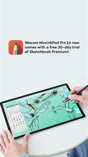 📢 Wacom MovinkPad Pro 14 now comes with a free 30-day trial of the Sketchbook Premium