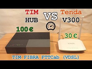 TIM HUB vs Tenda V300 • VDSL Modem Speed test comparison with TIM fiber