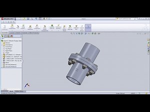 FLANGE COUPLING ASSEMBLY I GENERATING STANDARD NUTS AND SCREW IN SOLIDWORKS