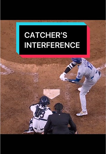 Catcher's Interference in Baseball | Yankees vs Dodgers Game