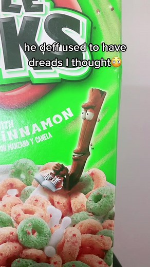 Jamaican Cinnamon Stick Character from Apple Jacks Cereal