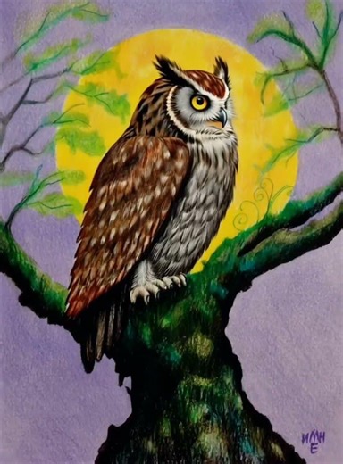 Eagle owl. Graphics. Live drawing. #painting #owl #eagleowl #eagles #graphics #live #birds #bird