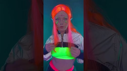 Futuristic cyberpunk elf design looks like the distant future