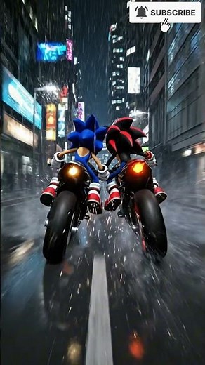 Sonic vs Shadow: The Ultimate Motorcycle Race! 🏍💨 Who’s the Fastest? #sonic #shorts