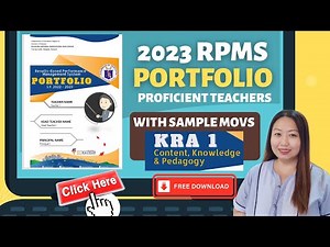 KRA 1 - RPMS 2022 - 2023 SAMPLE PORTFOLIO FOR TEACHERS - KRA 1 MOVS