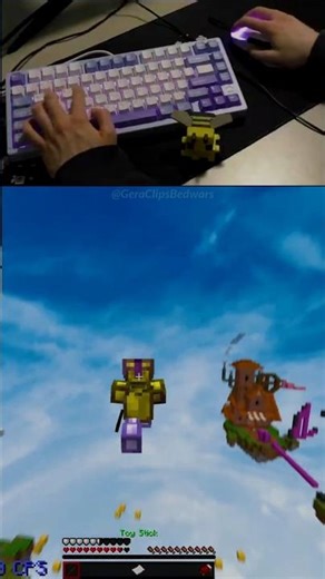 minecraft bedwars keyboard and mouse sounds #shorts