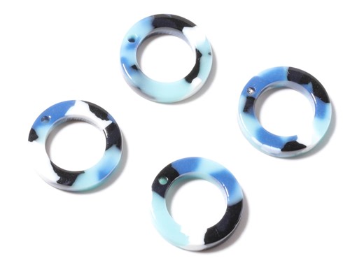 Acetate Hoop Earring Charms - Circle Shaped Pendant - Earring Findings - Jewelry Supplies - Color Code: A16 - 15x15x2.7mm - AC1152F - Etsy