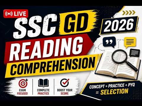 READING COMPREHENSION | SSC GD CRASH COURSE