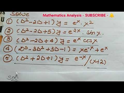 6 Particular integral of a differential equation | Cf and PI problems | particular integral problems
