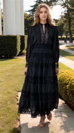 💃Where elegance meets sophistication. This lace-detailed maxi dress is your next wardrobe favorite. ✨Shop now: https://www.chicwish.com/shoplook/5656 | Chicwish