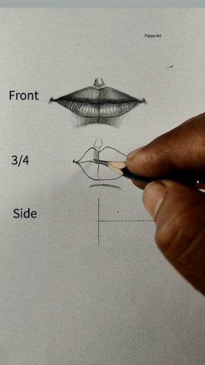616K views · 5.6K reactions | So easy lips drawing trick must try 爛 #art #artist #pencildrawing #pencilart #painting | Pappu art | Facebook