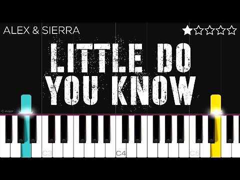 Alex & Sierra - Little Do You Know | EASY Piano Tutorial