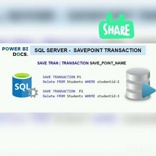 Savepoint commands in SQL ?