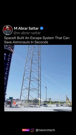 Nexoro Tech | When failure isn’t an option, safety becomes rocket science. 🚀🔥 SpaceX’s Launch Escape System is built for the moments no one wants to... | Instagram