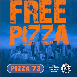 Oil Country, FREE PIZZA ON US CHAIN-WIDE! 🧡💙. Thank you all for an incredible season together 🍕. Use the promo code OILERS at checkout to redeem your FREE small cheese pizza with any purchase on Thurs June 27, from the Official Pizza of the Edmonton Oilers! *Offer only valid on Thursday, June 27, 2024. Promotion includes a free small cheese pizza with any purchase. No modifications permitted. Order must be placed in advance using the Pizza 73 app for pick-up or delivery. | Pizza 73