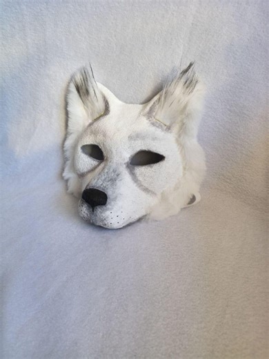 White Wolf Mask for Furry Cosplay, Therian Wolf Mask Costume, Animal Spirit Wolf Mask, Handmade Gift for Therian Teen - Etsy