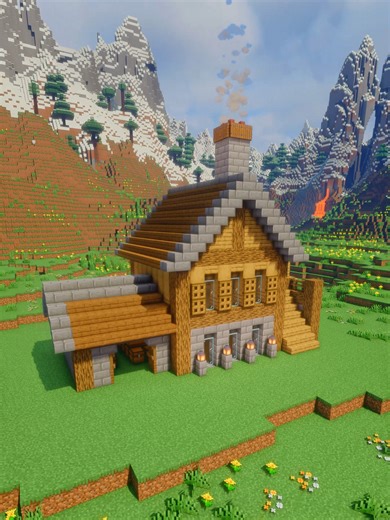 Minecraft Easy Starter House 🏠 #Minecraft #minecraftbuild #minecraftbuilding #minecrafttutorial