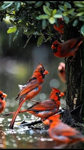 Red Northern Cardinal Singing Loudly | Real Bird Sounds in Nature #northerncardinal