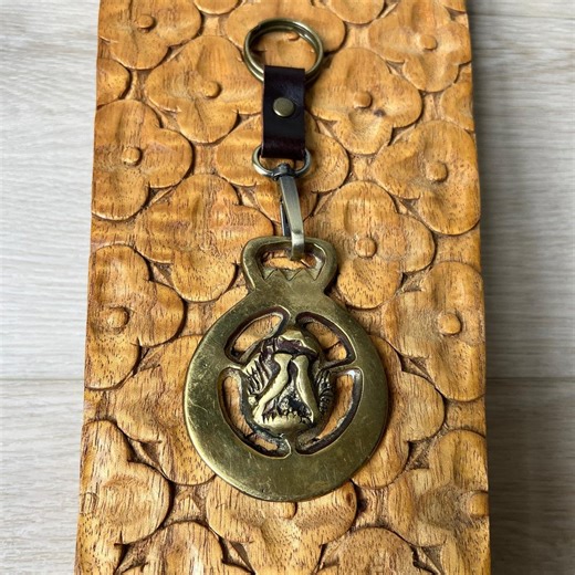 Vintage Love Birds Horse Brass Keychain English Harness Brass Medallion Equestrian Decor Bird Medallion Collectible - Etsy