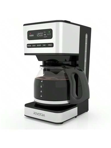 Revotra 12-Cup Programmable Coffee Maker,120v, Regular & Strong Brew Drip Coffee Machine, 1-4 Cup And Ice Coffee Setting, 24H Timer, Auto Shut-Off, Keep Warm, Pause & Serve | SHEIN