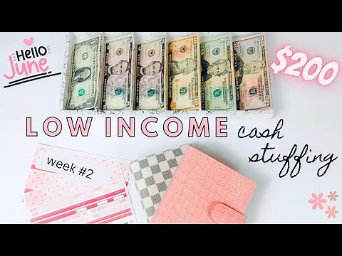 $200 Low Income Cash Envelope Stuffing | JUNE 2023 LOW INCOME BUDGET | June Low Income Cash Stuffing