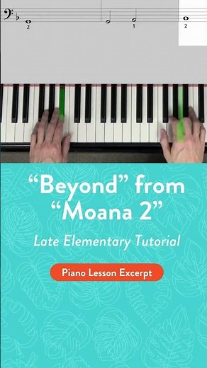 "Beyond" - Moana 2 Piano Lesson Preview