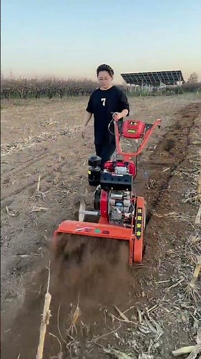 Mini Tiller in Action Farming with a Compact Rotavator part 2877