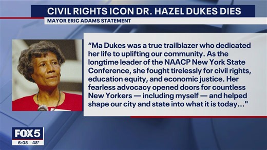 Hazel Dukes, civil rights leader, dies at 92