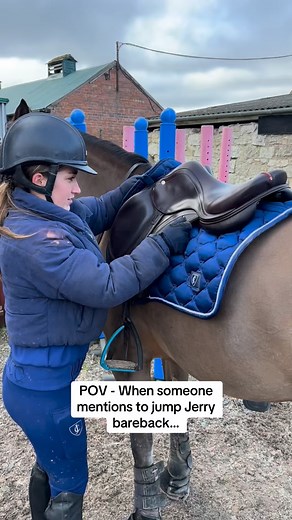 243K views · 2.1K reactions | Yes I fell off Jerry 5 times in less than 5 minutes 藍 Oh you guys best like my YT VLOGMAS… #barebackriding #jumpingpony #jerrythepony #barebackjump #horsefall | Maddie Maher | Facebook