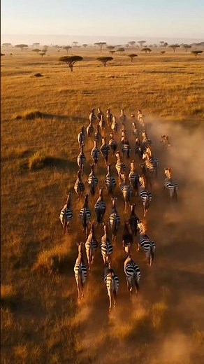 African Safari Drone View | Relaxing Wildlife 4K #shorts