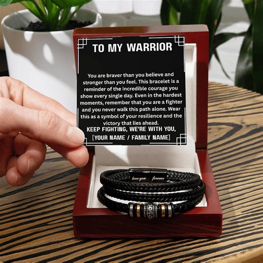 Cancer Warrior Gift for Him Cancer Survivor Bracelet Chemotherapy Support Gift Strength Jewelry for Men Get Well Soon Gift Bracelet Keepsake - Etsy